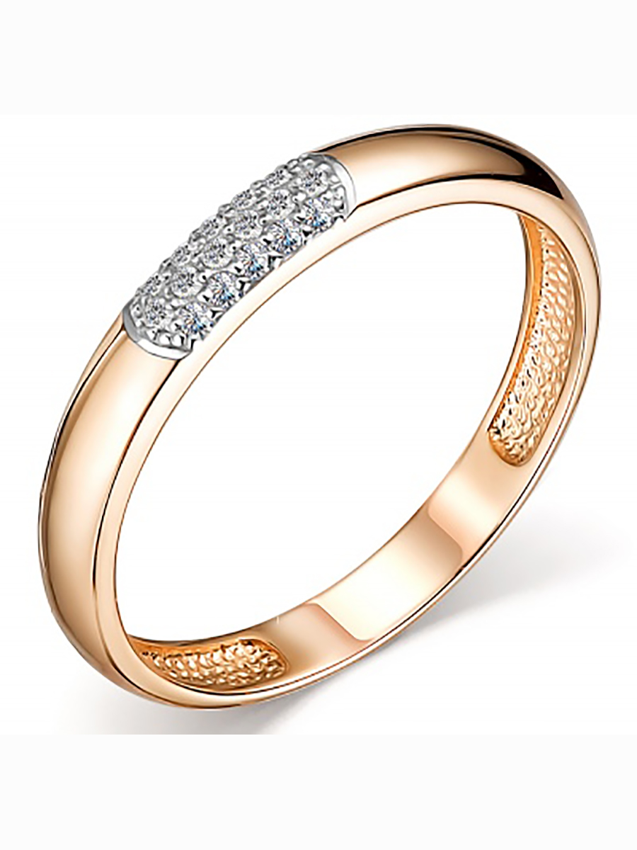 

Кольцо с 16 бриллиантами из красного золота р. 19,5 Алкор 14099-100, 14099-100