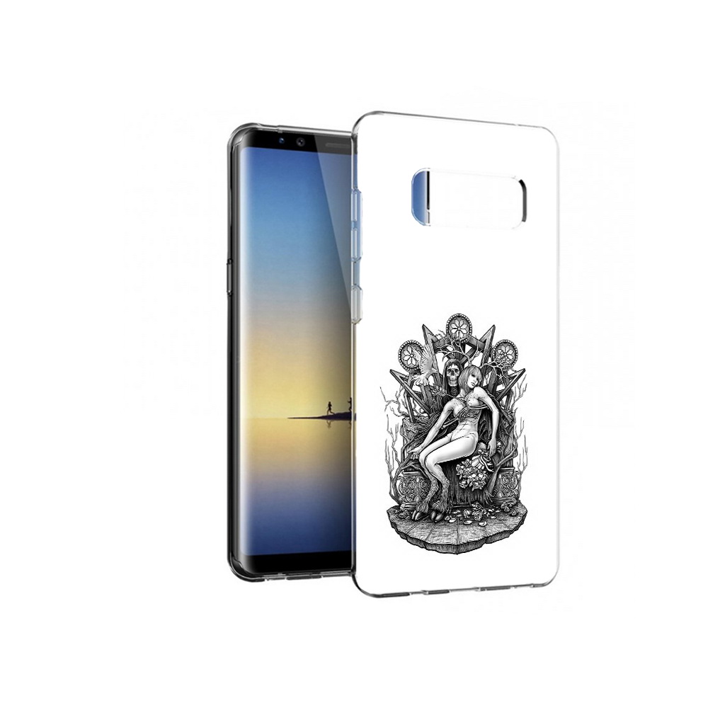 

Чехол MyPads Tocco для Samsung Galaxy Note 8 девушка на троне, Прозрачный, Tocco