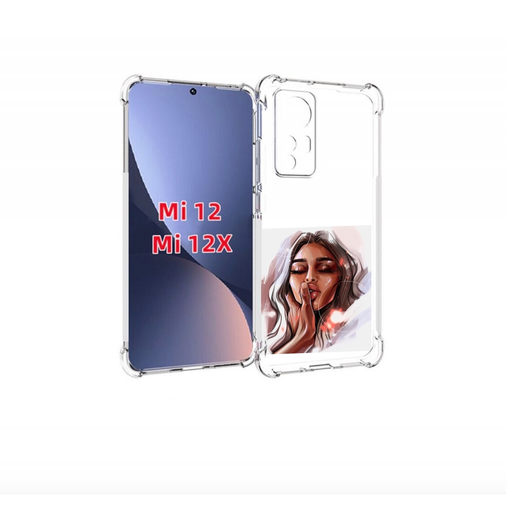 

Чехол-бампер MyPads Большие-губы женский для Xiaomi 12/Xiaomi 12, Прозрачный, Tocco