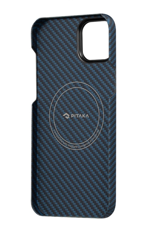 

Чехол с поддержкой MagSafe Pitaka MagEZ Case 3 1500D для iPhone 14 (Black/Blue Twill), Синий