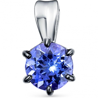 

Подвеска с 1 танзанитом из белого золота Алкор 3416-204, 3416-204
