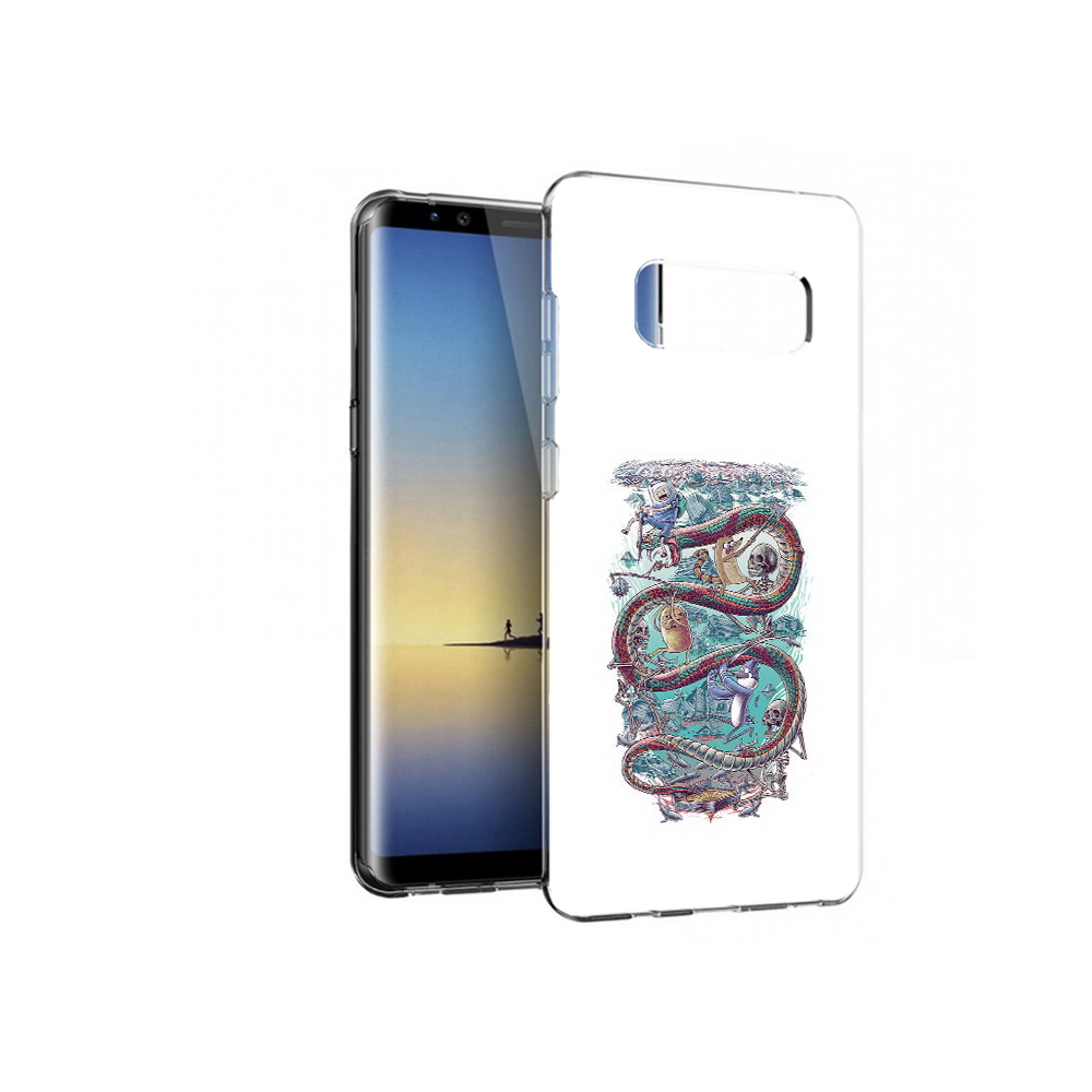 

Чехол MyPads Tocco для Samsung Galaxy Note 8 время приключений страшилка, Прозрачный, Tocco