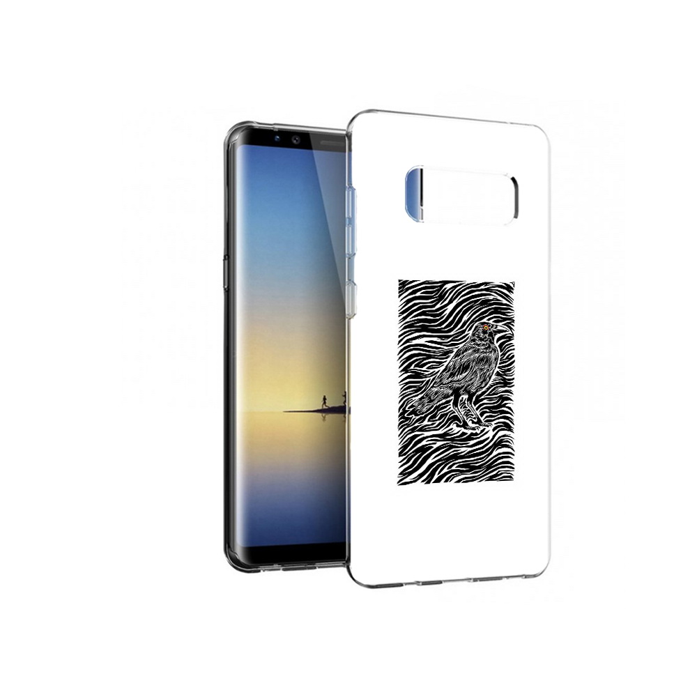 

Чехол MyPads Tocco для Samsung Galaxy Note 8 ворон в абстракции, Прозрачный, Tocco