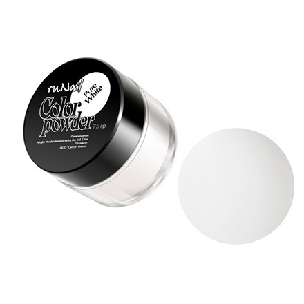 

Набор, ruNail, Цветная акриловая пудра (белая, Pure White), 7,5 гр, 2 шт.