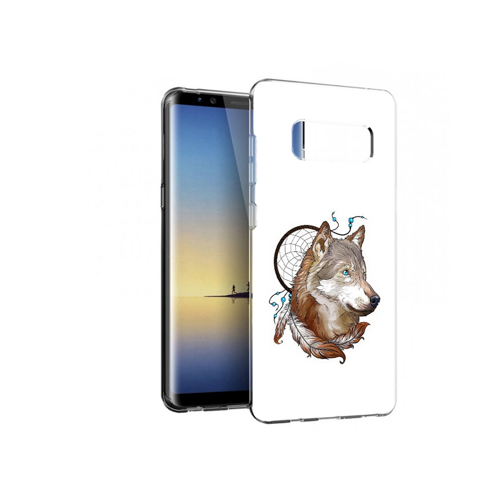 

Чехол MyPads Tocco для Samsung Galaxy Note 8 волк и ловец снов, Прозрачный, Tocco