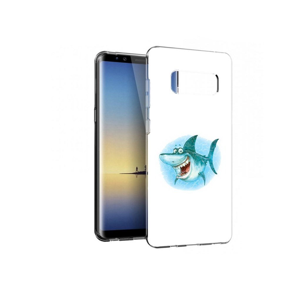 

Чехол MyPads Tocco для Samsung Galaxy Note 8 веселая акула, Прозрачный, Tocco