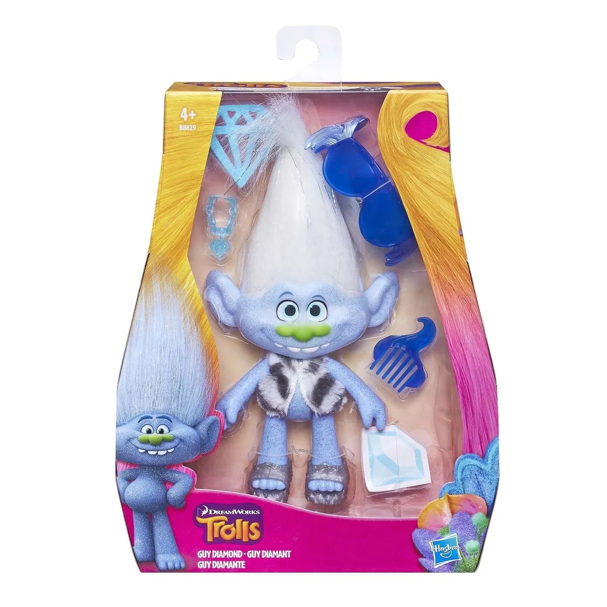 Фигурка DreamWorks Trolls Guy Diamond Collectible Doll-Тролль Алмаз B8829