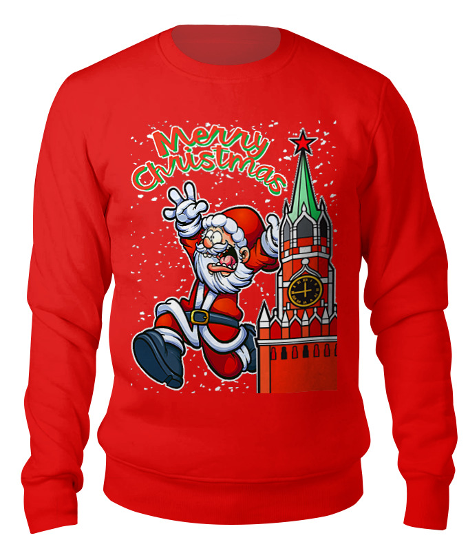 

Свитшот унисекс Printio Merry christmas (santa&kremlin) красный XS, Merry christmas (santa&kremlin)