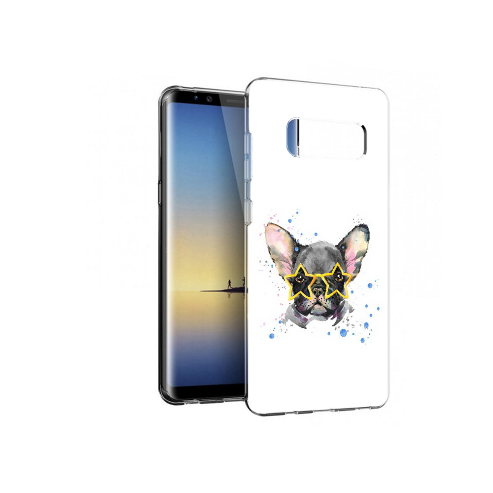 

Чехол MyPads Tocco для Samsung Galaxy Note 8 буля в очках, Прозрачный, Tocco