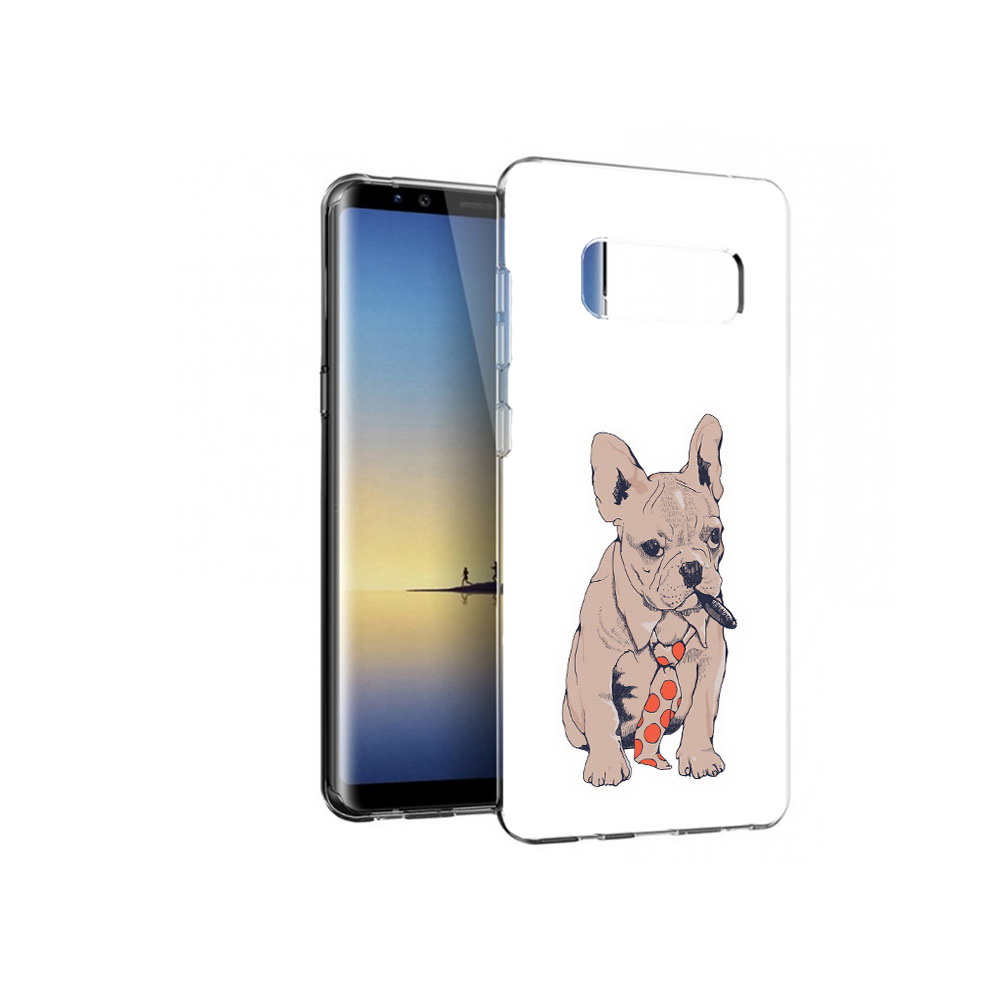 

Чехол MyPads Tocco для Samsung Galaxy Note 8 бульдог с сигарой, Прозрачный, Tocco