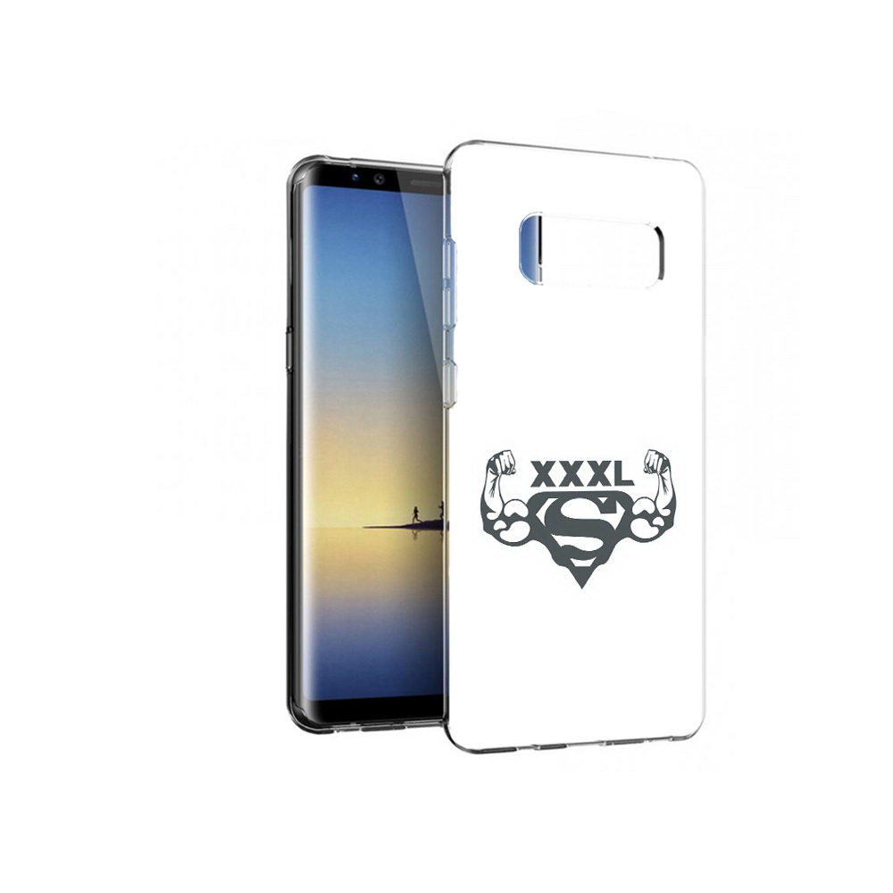 

Чехол MyPads Tocco для Samsung Galaxy Note 8 бодибилдинг супермен, Прозрачный, Tocco