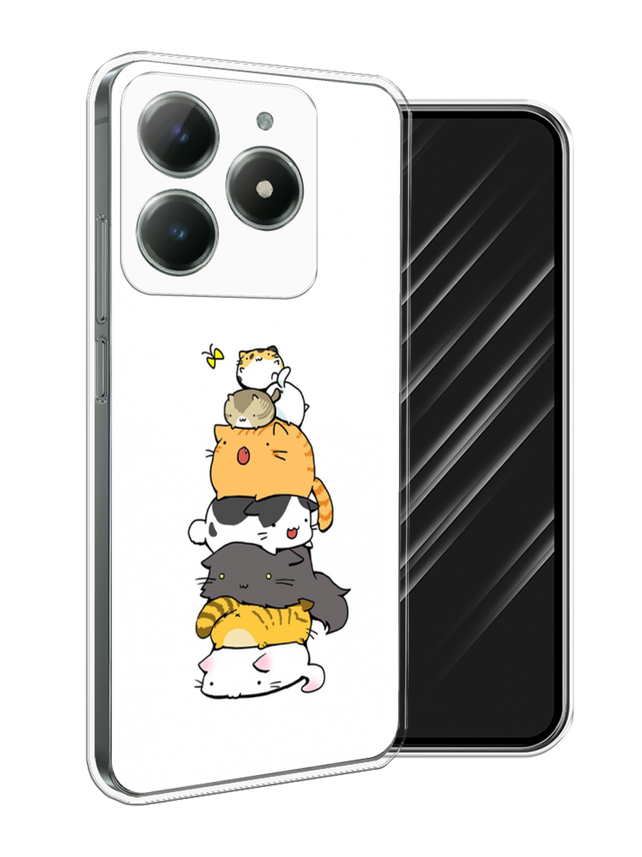 

Чехол Awog на Realme C61 4G (Global) "Бутерброд из котиков", Коричневый;белый;серый, 2518050-1