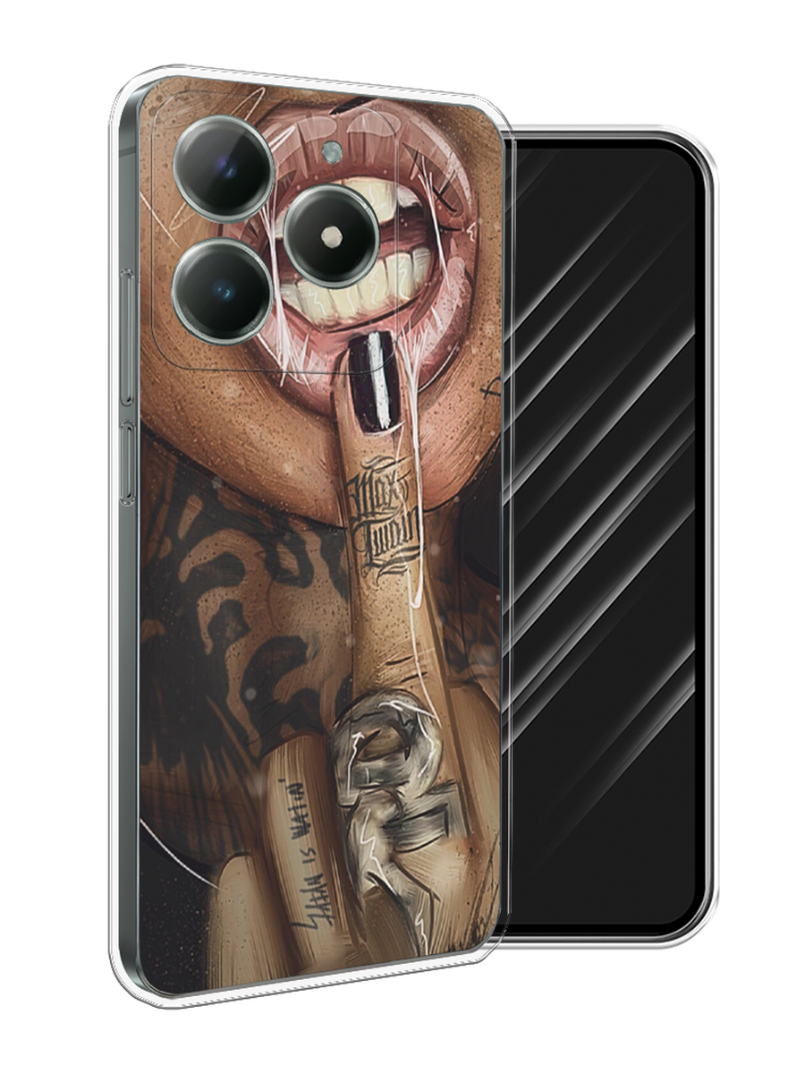 

Чехол Awog на Realme C61 4G (Global) "Девушка с татуировками", Бежевый;розовый;черный, 2518050-1