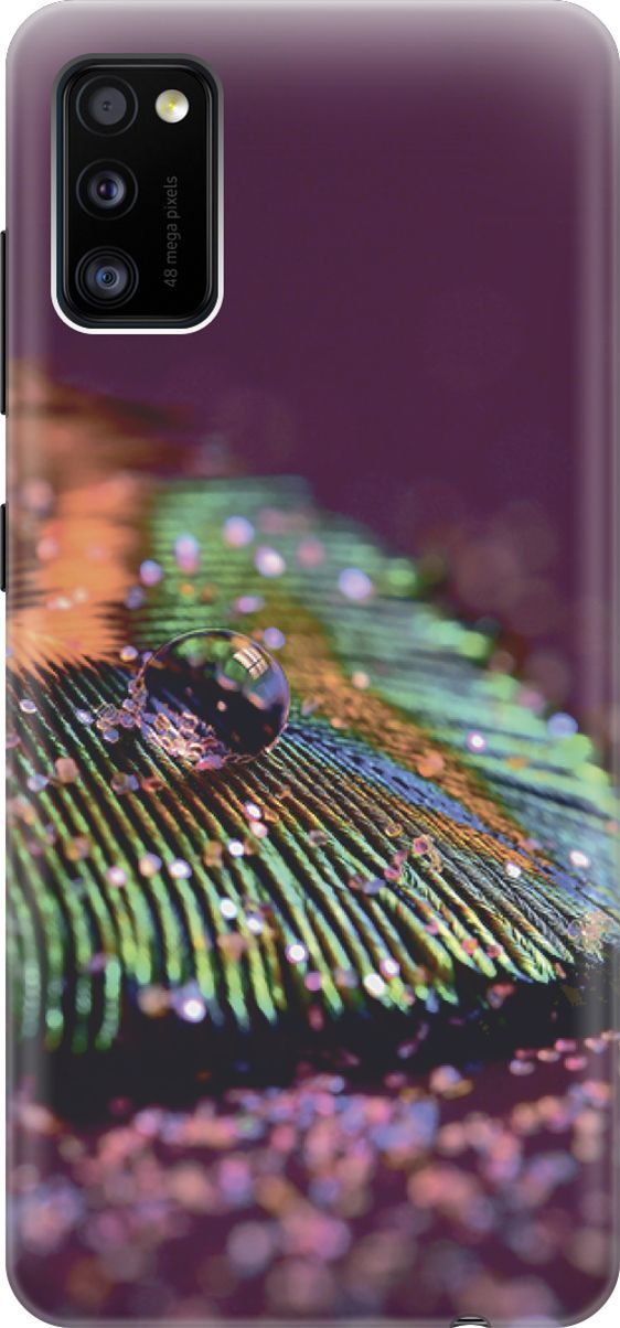 

Силиконовый чехол на Samsung Galaxy A41 с эффектом блеска "Капля на пере", Зеленый;фиолетовый, 3486