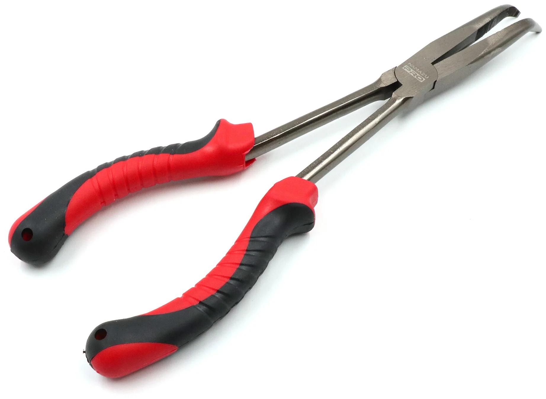 Плоскогубцы рыболовные удлиненные изогнутые Namazu Pro Bent Nose Pliers, L-290 мм/50/ держатель arh bent w11   arlight металл