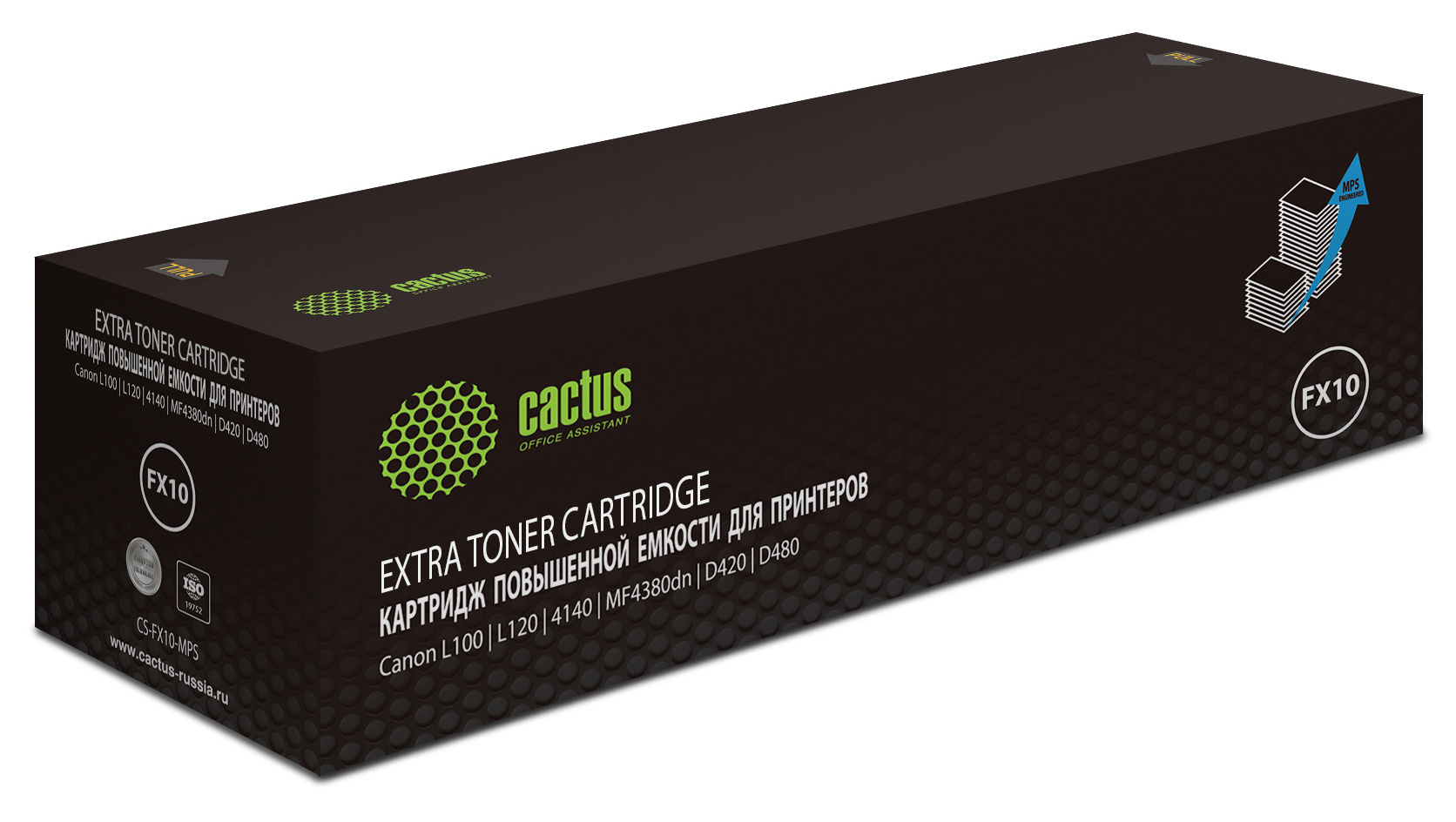 

Картридж для лазерного принтера CACTUS FX-10 H Black для принтера Canon, Черный, FX-10H