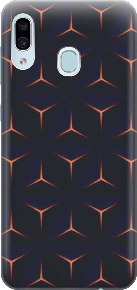 

Силиконовый чехол на Samsung Galaxy A40 с эффектом блеска "Темные пирамиды", Оранжевый;черный, 3485
