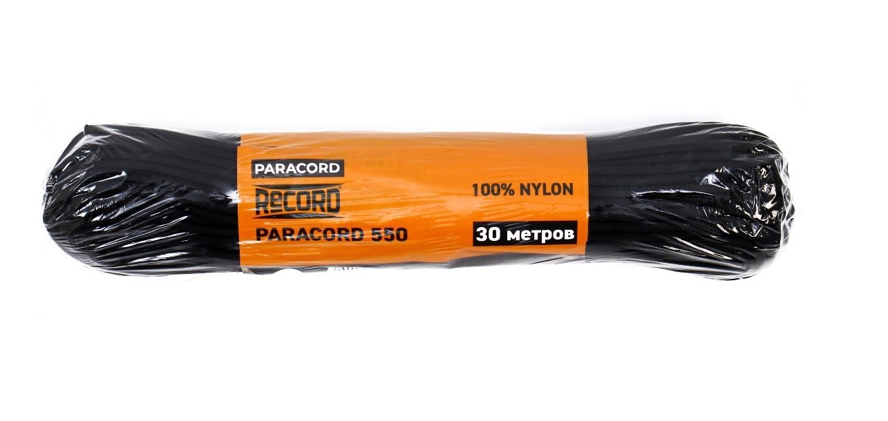

Паракорд 550, нейлон, черный, d - 4 мм, 30 м