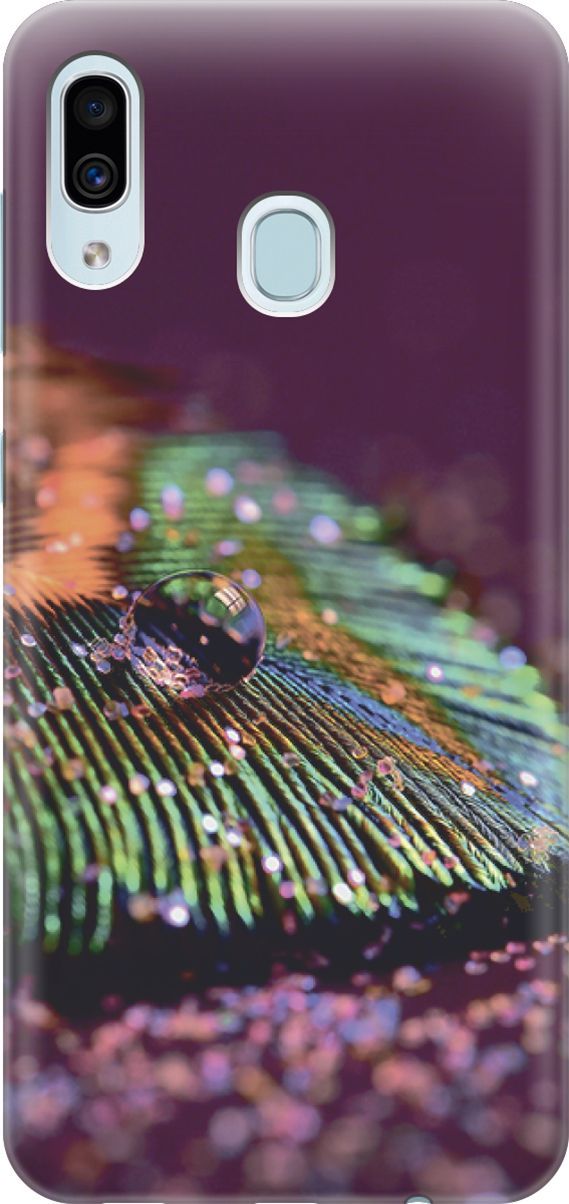 

Силиконовый чехол на Samsung Galaxy A40 с эффектом блеска "Капля на пере", Зеленый;фиолетовый, 3485