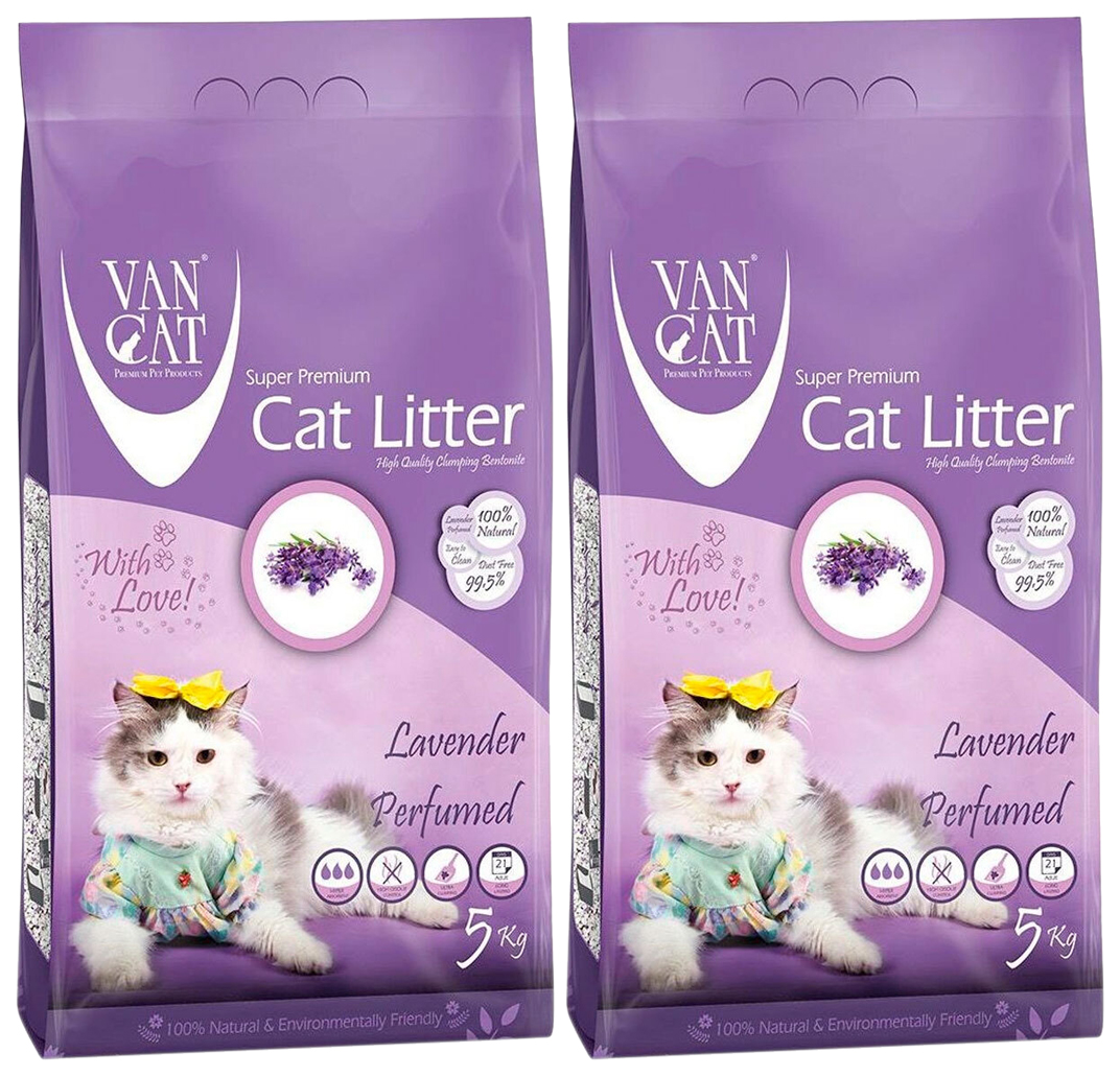 фото Van cat van cat lavender наполнитель комкующийся для туалета кошек с ароматом лаванды (5 +