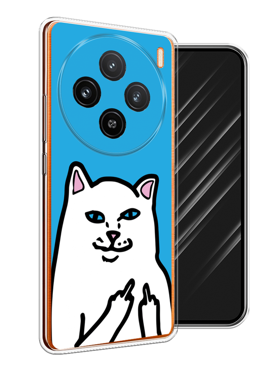 

Чехол Awog на Vivo X100 "Кот жесть", Белый;голубой;черный, 2611750-1