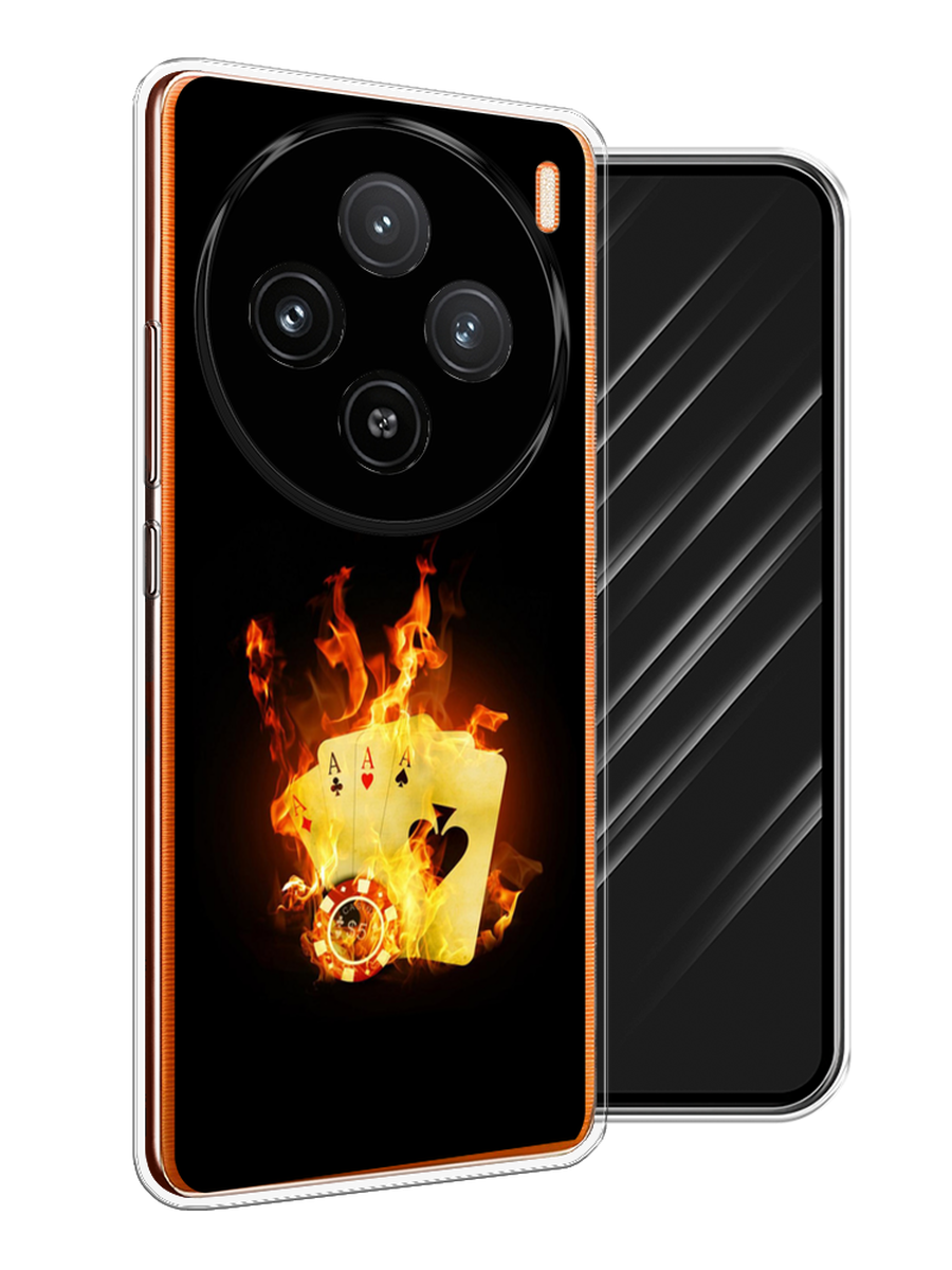 

Чехол Awog на Vivo X100 "Горящие карты", Черный;оранжевый, 2611750-1