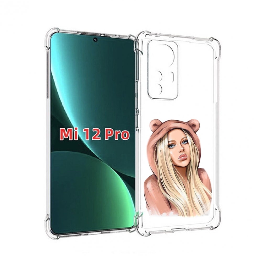 

Чехол MyPads блондинка-в-капюшоне женский для Xiaomi 12S Pro, Прозрачный, Tocco