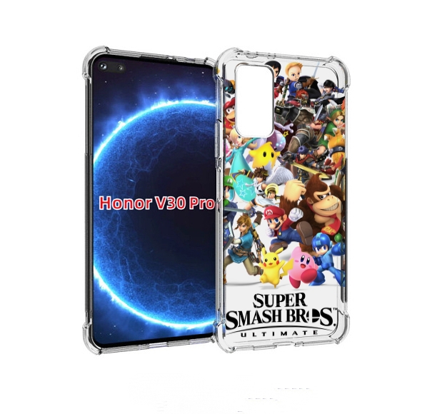 

Чехол бампер MyPads Super Smash Bros для Honor V30 Pro, Прозрачный, Tocco