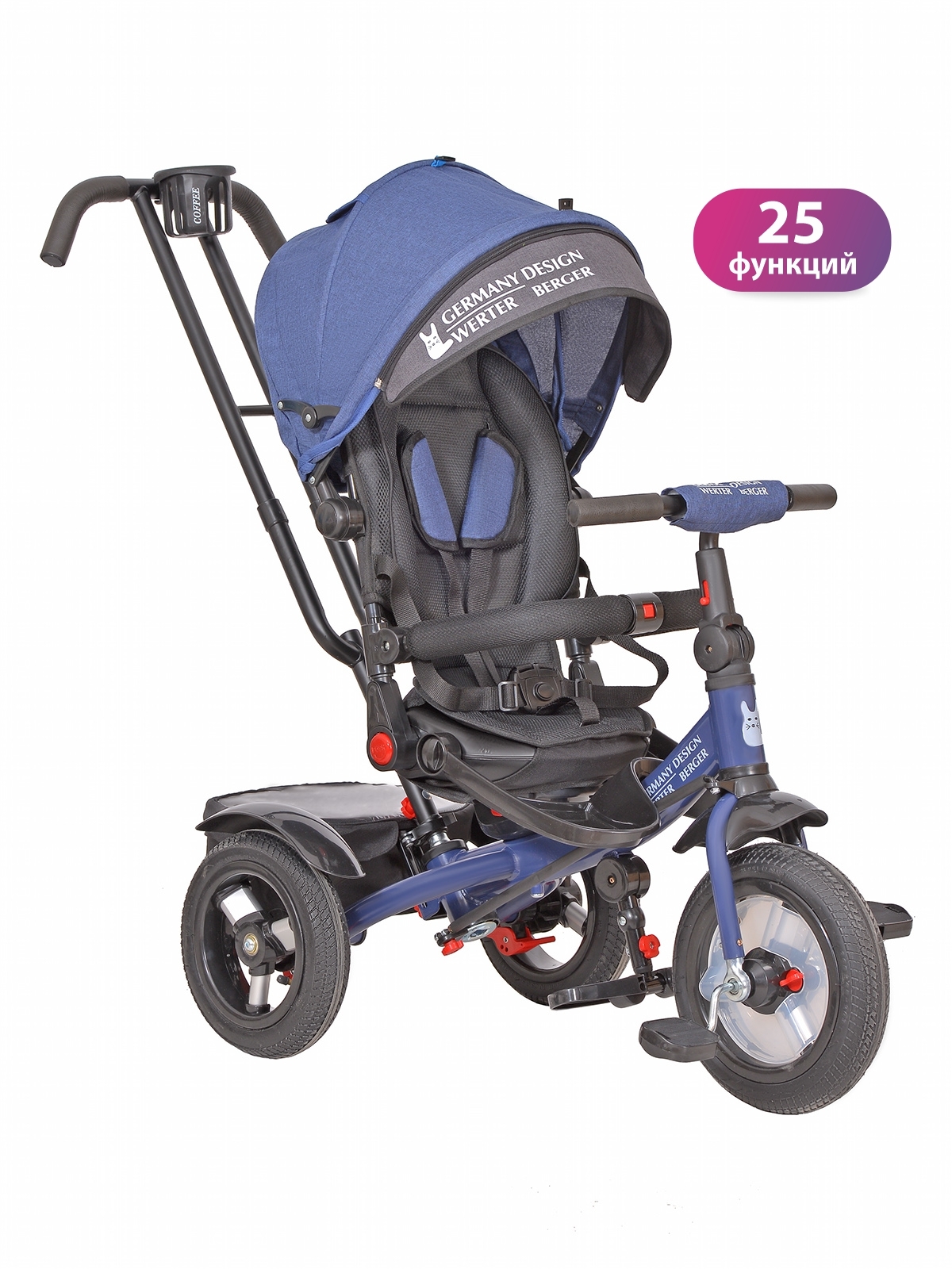 

Велосипед 3-х кол WERTER BERGER EVOLUTION AIR 12 XG7236 СИНИЙ, EVOLUTION AIR 12