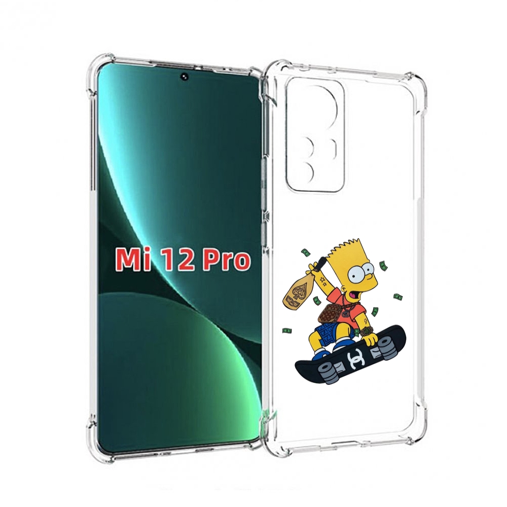 

Чехол MyPads барт-скейтер детский для Xiaomi 12S Pro, Прозрачный, Tocco