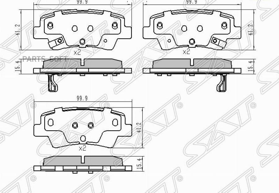 

Колодки Тормозные Зад Hyundai Solaris 17-/Kia Rio 17- Sat арт. ST58302H5A00