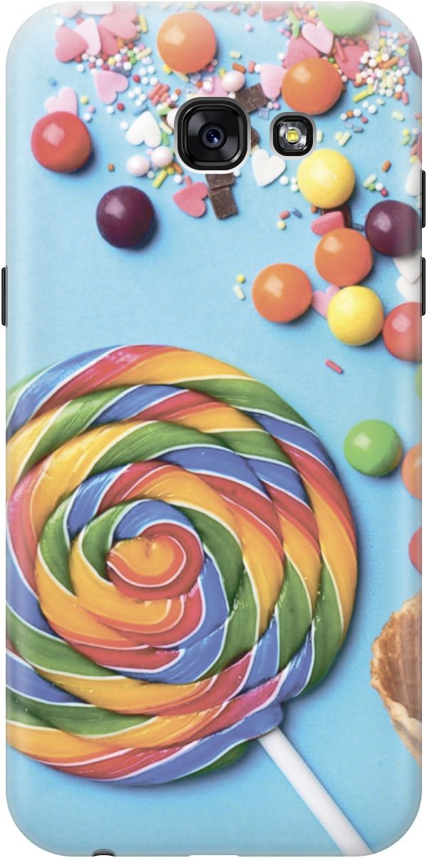 

Силиконовый чехол на Samsung Galaxy A5 (2017) "Разноцветный леденец", Голубой;желтый, 3487