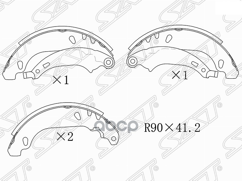 

SAT ST7701205758 Колодки тормозные барабан RENAULT LOGAN 04-/SANDERO 09- без ABS