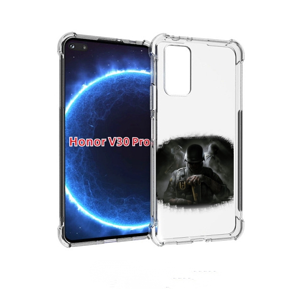 

Чехол бампер MyPads Rainbow Six Siege для Honor V30 Pro, Прозрачный, Tocco