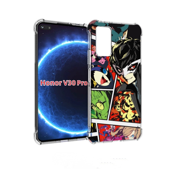 

Чехол бампер MyPads Persona 5 art для Honor V30 Pro, Прозрачный, Tocco