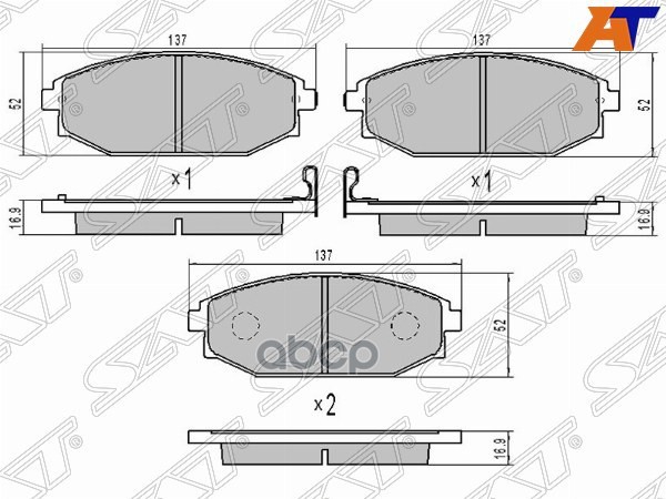 

Колодки тормозные перед HYUNDAI GALLOPER 91-/MITSUBISHI PAJERO 97-02/KI SAT ST-58101-M1A00