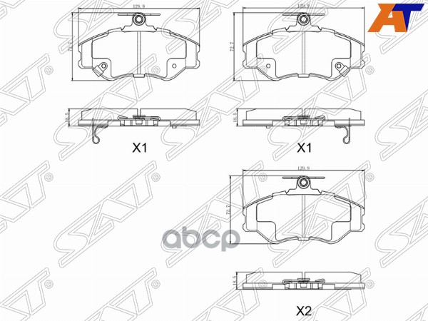 

Колодки Тормозные Перед Hyundai Porter 94-04/H100 93-04 Sat арт. ST-58101-4BA10