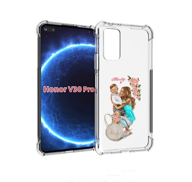 

Чехол бампер MyPads Momlife для Honor V30 Pro, Прозрачный, Tocco