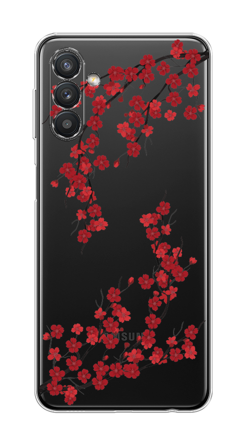 

Чехол на Samsung Galaxy A13 5G "Красная сакура", Красный;черный, 2104150-2