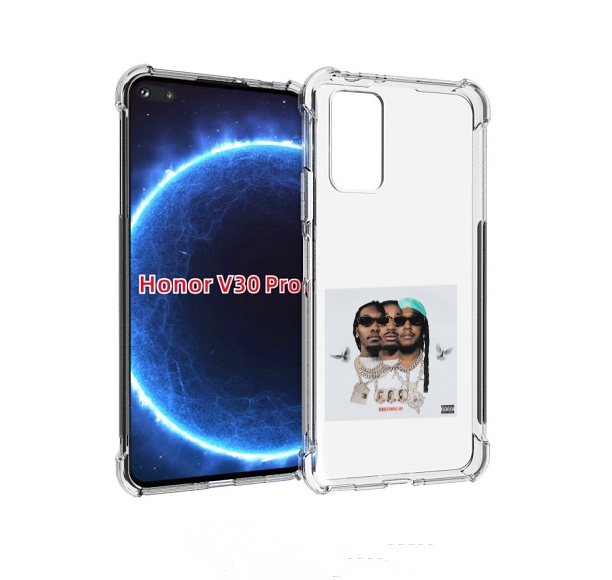 

Чехол бампер MyPads Migos - Culture III для Honor V30 Pro, Прозрачный, Tocco