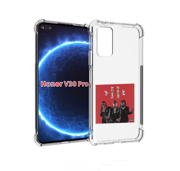 

Чехол бампер MyPads Migos - Culture II для Honor V30 Pro, Прозрачный, Tocco