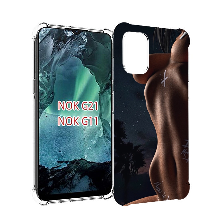 

Чехол Mypads Белые-Татуировки-На-Теле Для Nokia G11/G21, Прозрачный, Tocco
