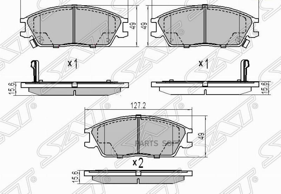 

Колодки Тормозные Перед Hyundai Getz 05-09/Accent 00-05 Sat арт. ST-58101-1CA00