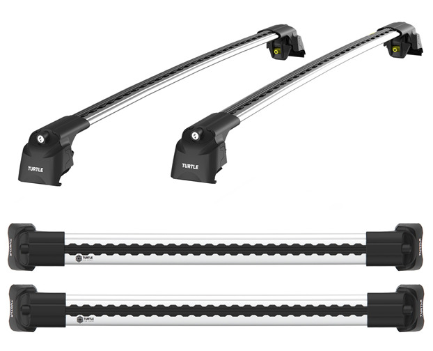 

Багажник Turtle Air 2 на интегрированные рейлинги для Mitsbishi ASX 2010- Silver, Серебристый, TA2S33