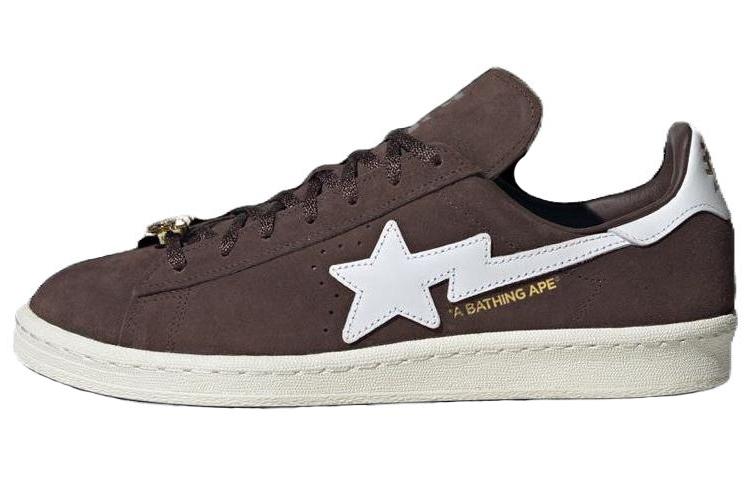 

Кеды унисекс Adidas A BATHING APE x adidas originals Campus 80S коричневые 47 EU, Коричневый, A BATHING APE x adidas originals Campus 80S