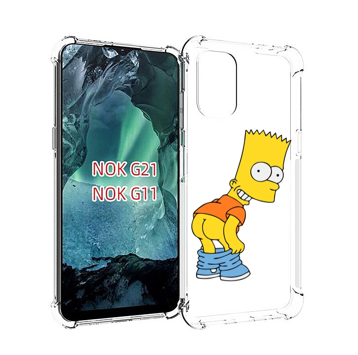 

Чехол Mypads Барт-Симпсон-Довольный Для Nokia G11/G21, Прозрачный, Tocco