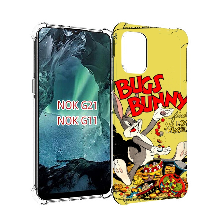 

Чехол Mypads Бакс-Банни-И-Еда Для Nokia G11/G21, Прозрачный, Tocco