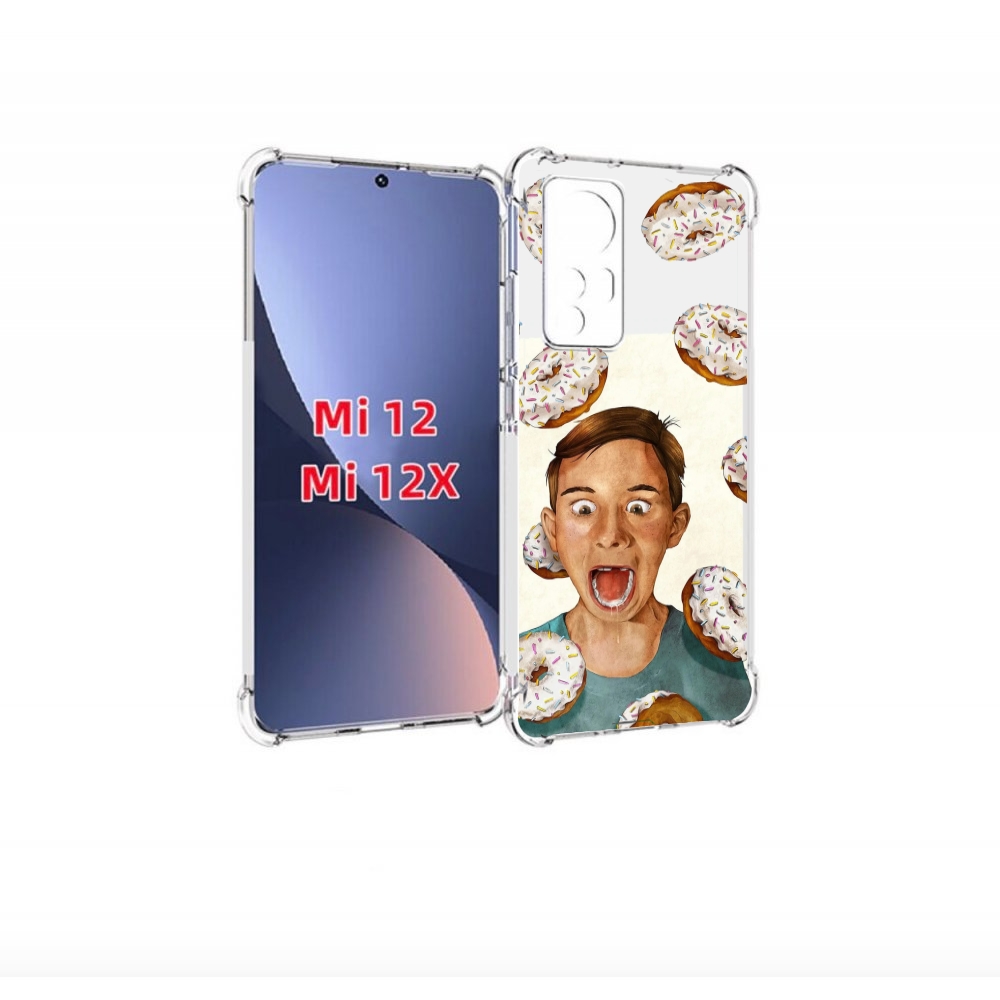 

Чехол-бампер MyPads Бешенные-пончики для Xiaomi 12/Xiaomi 12X пр, Прозрачный, Tocco