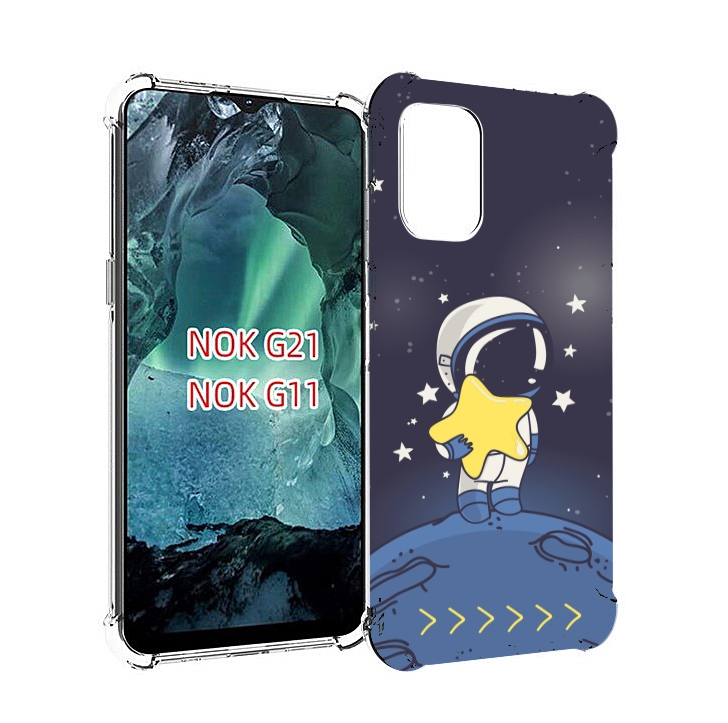 

Чехол Mypads Астронавт С Звездочкой Для Nokia G11/G21, Прозрачный, Tocco