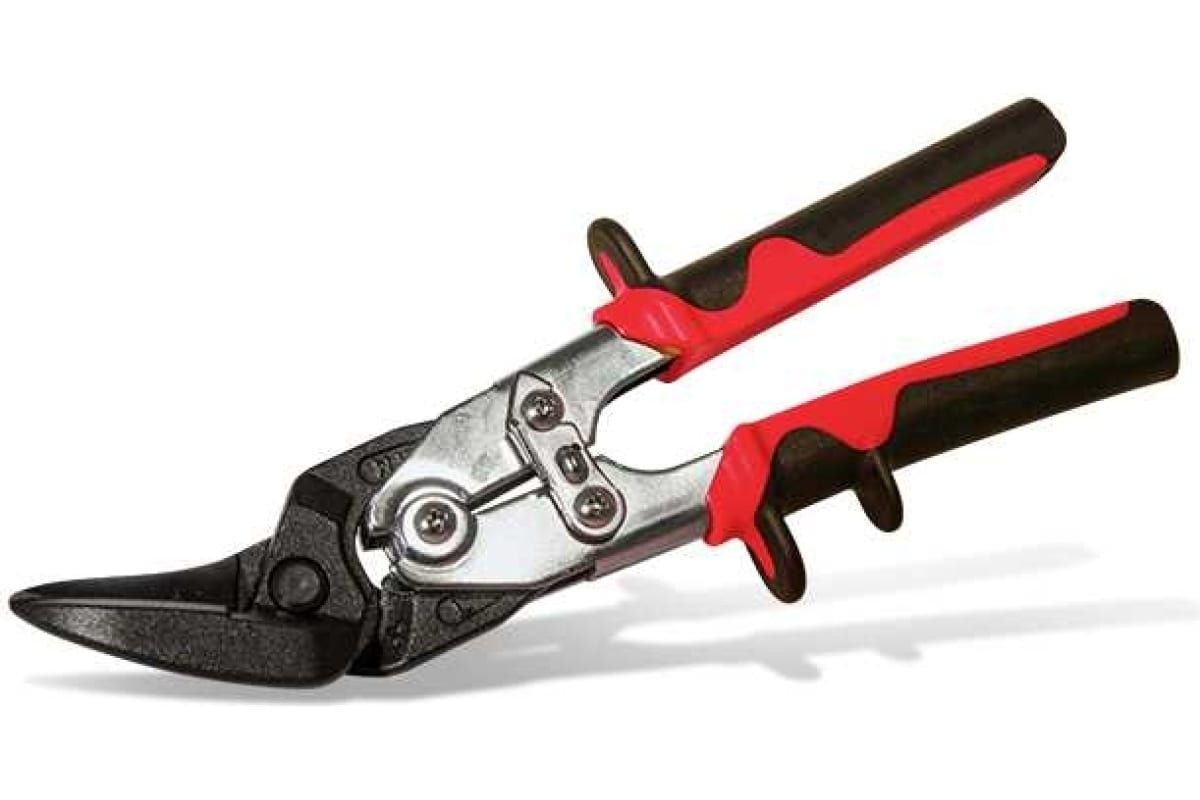 Ножницы EDMA 102055 подрезные/проходные левые ножницы когтерезы средние с упором для пальца черные с красным